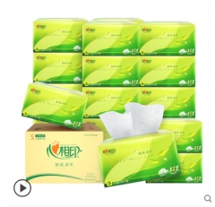 心相印抽纸茶语纸巾3层150抽24包卫生纸家用整箱实惠装丝享系列