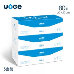 UOGE优吉洗脸巾一次性纯棉柔巾女男洗面巾擦脸巾柔软亲肤抽取式 3 UOGE优吉洗脸巾