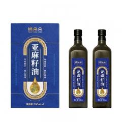 姚朵朵亚麻籽油1000ml盒装（500*2）