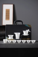 璞玉瓷高端茶具套装家用客厅轻奢高档陶瓷功夫茶具礼盒装送礼佳品