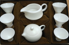 猪油白陶瓷茶具